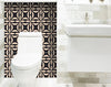 7" x 7" Intertwined Black and Cream Peel and Stick Removable Tiles
