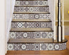 4" x 4" Light Brown and White Mosaic Peel and Stick Removable Tiles