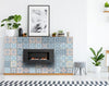8" x 8" Baby Blue and Peach Mosaic Peel and Stick Removable Tiles