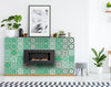 4" x 4" Green and White Mosaic Peel and Stick Removable Tiles