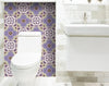 7" x 7" Vintage Purple and Taupe Mosaic Peel and Stick Removable Tiles
