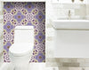 8" x 8" Vintage Purple and Taupe Mosaic Peel and Stick Removable Tiles