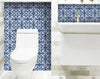 6" x 6" Wedgwood Blue and White Peel and Stick Removable Tiles