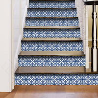 6" x 6" Wedgwood Blue and White Peel and Stick Removable Tiles