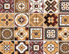 4" x 4" Shades of Brown Mosaic Peel and Stick Removable Tiles