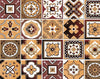 5" x 5" Shades of Brown Mosaic Peel and Stick Removable Tiles