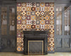 6" x 6" Shades of Brown Mosaic Peel and Stick Removable Tiles