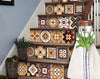 7" x 7" Shades of Brown Mosaic Peel and Stick Removable Tiles