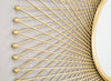 Gold Lattice Round Mirror