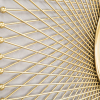 Gold Lattice Round Mirror