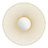 Gold Lattice Round Mirror