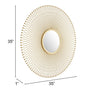 Gold Lattice Round Mirror