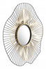 Black and Gold Contemporary Round Mirror