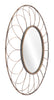 Gold Flower Framed Round Mirror