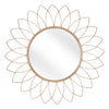 Gold Flowerburst Round Mirror
