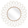 Gold Flowerburst Round Mirror