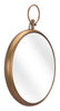 Gold Round Hanging Mirror