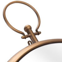 Gold Round Hanging Mirror