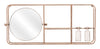 Gold Horizontal Shelf with Round Mirror