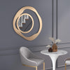 Contemporary Gold Round Mirror