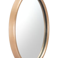 Gold Thick Border Round Mirror