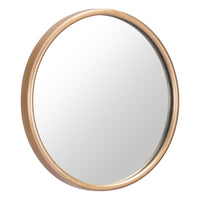 Gold Thick Border Round Mirror