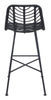 Woven Chevron Black Bar Chair