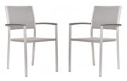 Set of Two Silver Arm Chairs