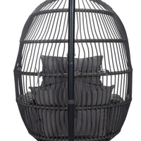 Basket Weave Gray Hanging Chair