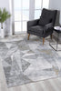 7’ x 10’ Gray Distressed Prism Modern Area Rug