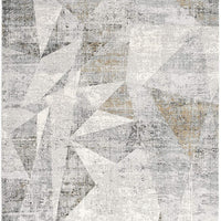 7’ x 10’ Gray Distressed Prism Modern Area Rug