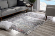 5’ x 8’ Gray Abstract Irregular Blocks Area Rug