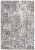 7’ x 10’ Gray and Ivory Abstract Area Rug