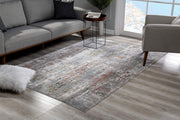 2’ x 4’ Gray Abstract Pattern Area Rug