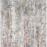 2’ x 4’ Gray Abstract Pattern Area Rug