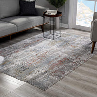 5’ x 8’ Gray Abstract Pattern Area Rug