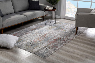 7’ x 10’ Gray Abstract Pattern Area Rug