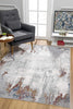 5’ x 8’ Gray and Ivory Modern Abstract Area Rug