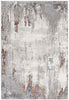 5’ x 8’ Gray and Ivory Modern Abstract Area Rug