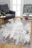 7’ x 10’ Gray and Ivory Modern Abstract Area Rug