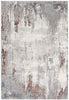 7’ x 10’ Gray and Ivory Modern Abstract Area Rug