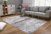 7’ x 10’ Gray and Brown Abstract Scraped Area Rug