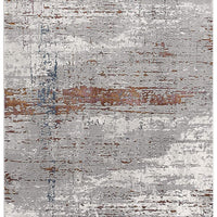 7’ x 10’ Gray and Brown Abstract Scraped Area Rug
