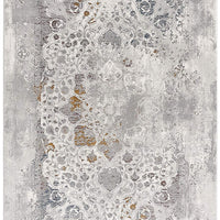 5” x 8” Gray Abstract Patterns Area Rug