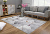 5’ x 8’ Gray Irregular Geometric Area Rug