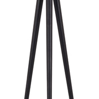 Brass and Black Tall Tripod Dome Floor Lamp