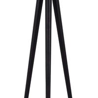 Brass and Black Tall Tripod Dome Floor Lamp