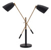 Black and Gold Adjustable Table or Desk Lamp