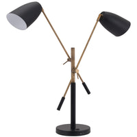Black and Gold Adjustable Table or Desk Lamp