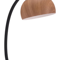 Brown and Black Overhang Table Lamp